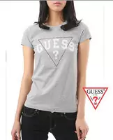 tee shirt mujer guess short sleeve genereux cotton 2013 france sm doubt gray